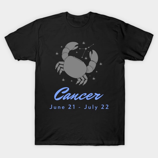 Cancer Zodiac Sign T-Shirt by Conundrum Cracker